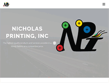 Tablet Screenshot of nicholasprinting.com